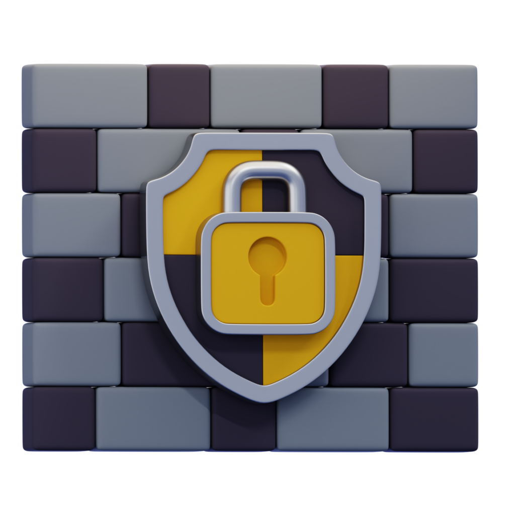 Illustration representing firewall and website security basics