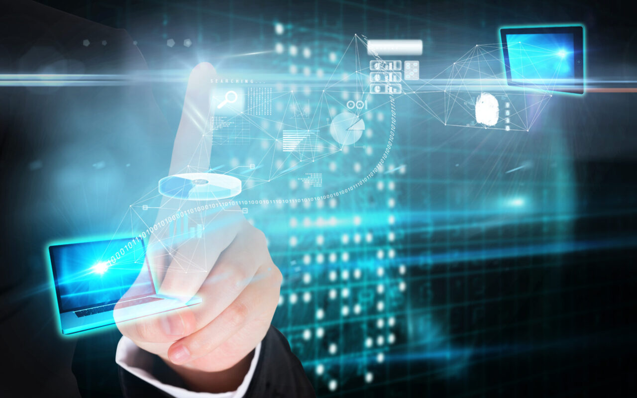Digital fingerprint connected to devices representing privacy and identity signals