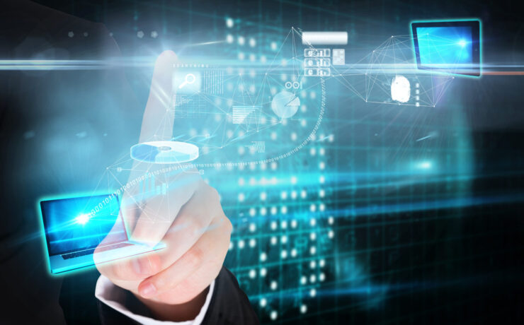 Digital fingerprint connected to devices representing privacy and identity signals